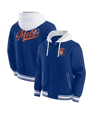 Fanatics Men's Royal New York Mets Full-Snap Hooded Jacket
