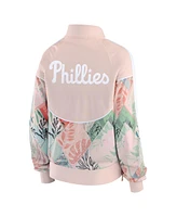 Wear By Erin Andrews Women's Sand Philadelphia Phillies Raglan Full-Zip Track Jacket