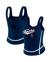 Wear By Erin Andrews Women's Navy Detroit Tigers Square Neck Tank Top