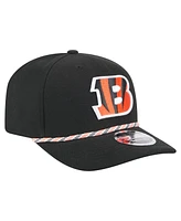 New Era Men's Black Cincinnati Bengals Gameday Multi Rope 9SEVENTY Stretch-Snap Hat