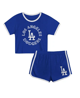Outerstuff Toddler 2-Piece Blue Los Angeles Dodgers Double Run T-Shirt and Shorts Set