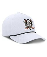 Fanatics Men's White Anaheim Ducks Rope A-Frame Adjustable Hat