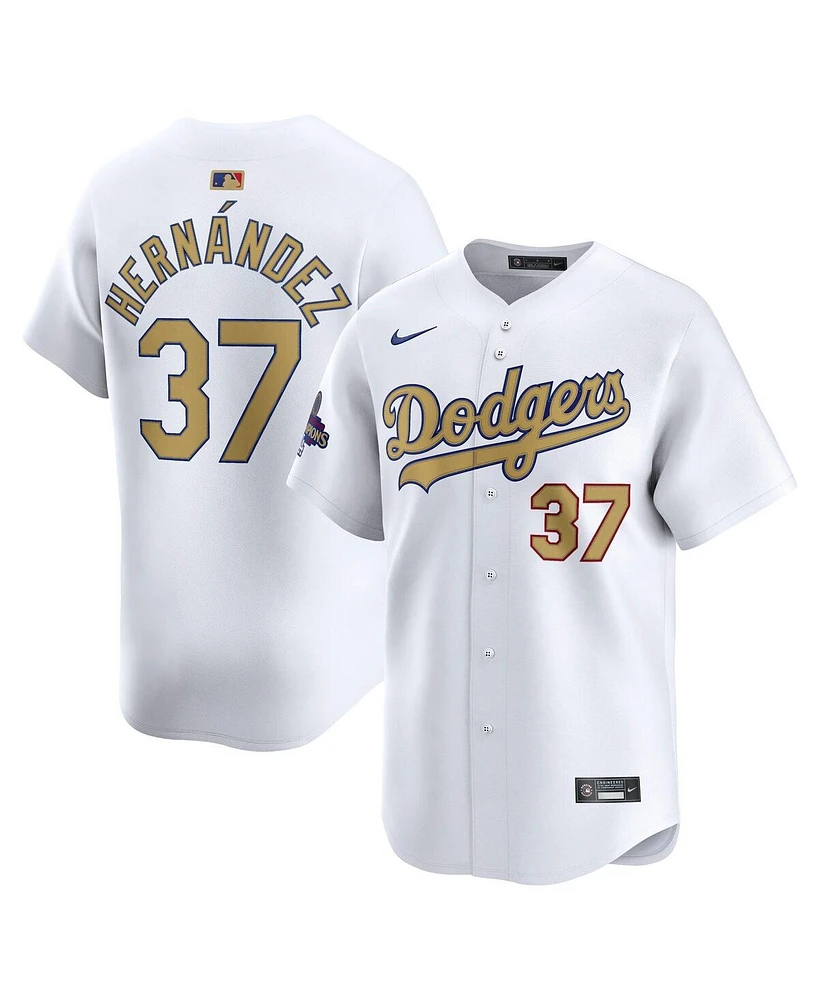 Nike Men's Teoscar Hernandez White Los Angeles Dodgers 2025 Gold Collection Limited Jersey