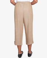 Alfred Dunner Petite Summer Solstice Relaxed Button Tab Capri