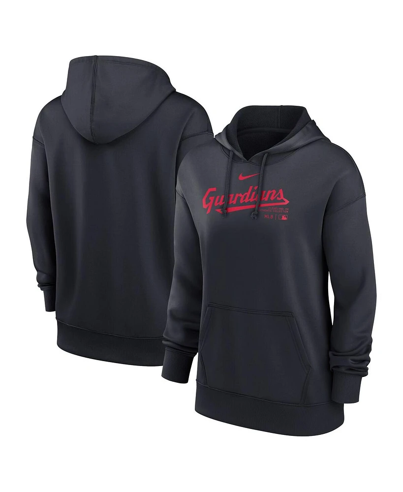 Nike Women's Navy Cleveland Guardians Authentic Collection Performance Pullover Hoodie