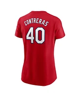 Nike Women's Willson Contreras Red St. Louis Cardinals Fuse Name Number T-Shirt