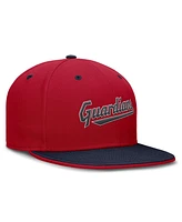 Nike Men's Red/Navy Cleveland Guardians True Primetime Two-Tone Performance Fitted Hat