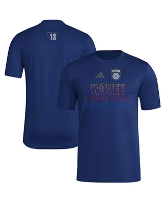 Adidas Men's Navy San Diego Fc 2025 Jersey Hook Aeroready T-Shirt