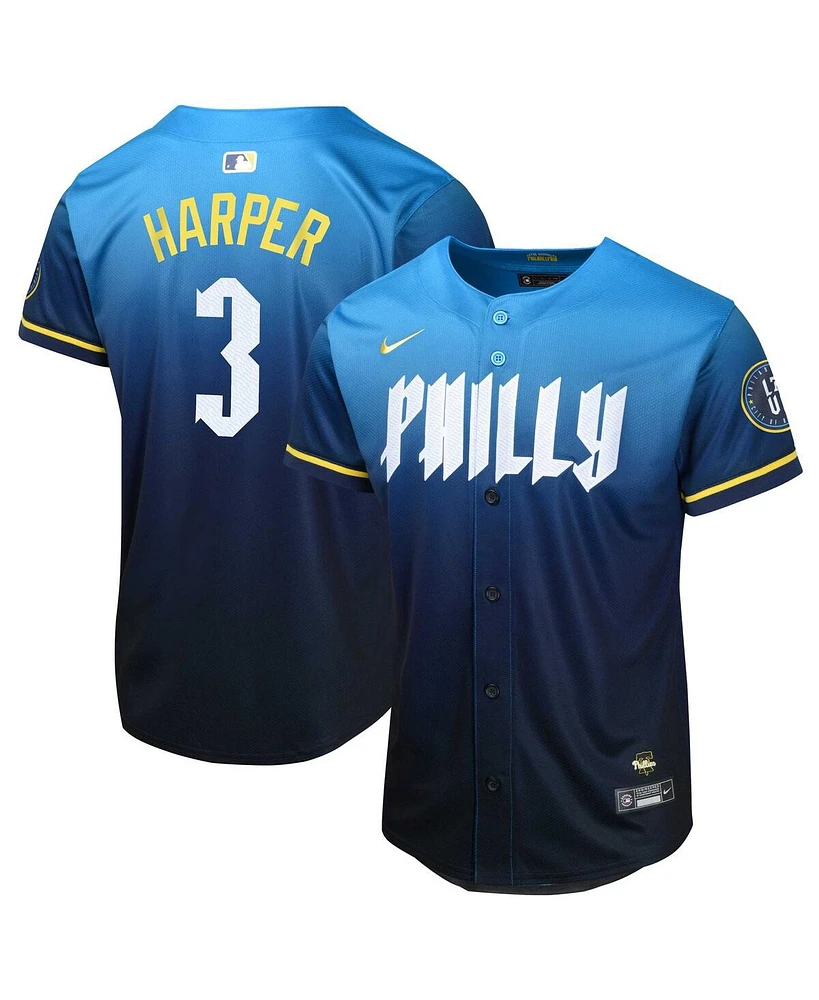 Nike Big Boys and Girls Bryce Harper Blue Philadelphia Phillies 2024 City Connect Limited Player Jersey