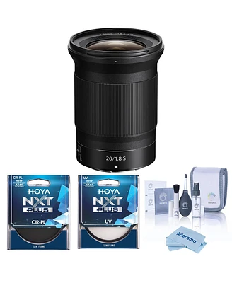 Nikon Nikkor Z 20mm f/1.8 S Lens, Bundle with Hoya 77mm Uv and Cpl Filters