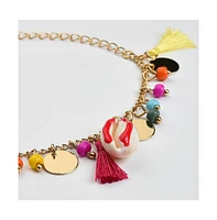 Sohi Women's Tassel Chain Anklet