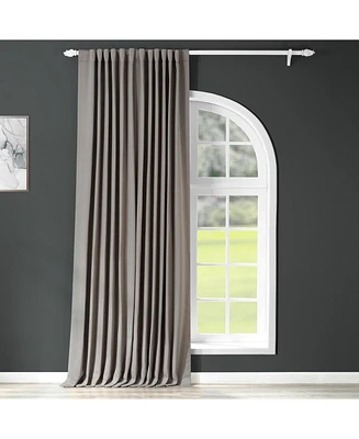 Half Price Drapes Neutral Grey Extra Wide Room Darkening Curtain