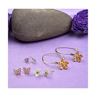 Sohi Women's Floral Drop Earrings Set