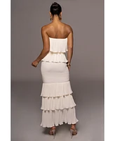 Jluxlabel Women's Casa Blanca Ruffle Dress