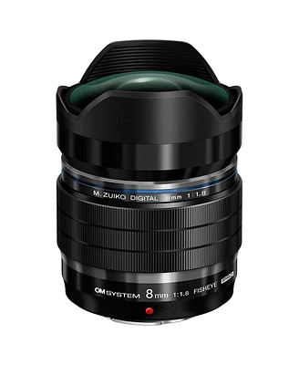 Om System M.Zuiko Digital Ed 8mm f/1.8 Fisheye Pro Lens for Micro Four Thirds, Black