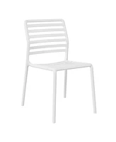 Outdoor Stackable Polypropylene Plastic Resin Dining Side Chairs (Set of 2)
