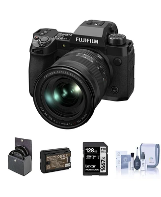 Fujifilm X-H2 Camera with Xf 16-80mm f/4.0 R Ois Wr Lens Bundle with 128GB Sd Card, Extra Battery, 72mm Filter Kit, Cleaning Kit