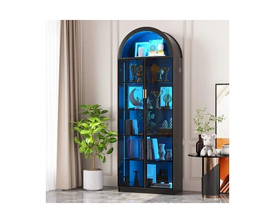 Vlsrka Arch Display Cabinet with Doors