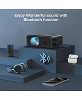 Artsea Smart Projector with WiFi and Bluetooth,Tripod Including,2025 Upgrade Android Tv Os,4K Support Native 1080P,Keystone Correction,Compatible