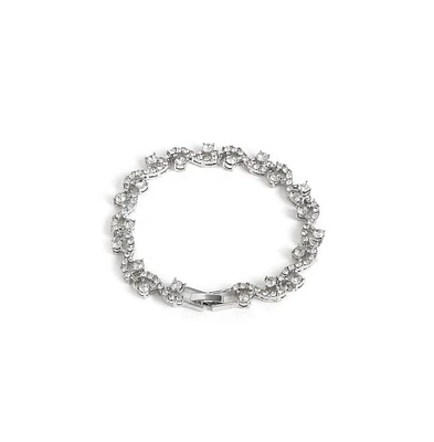 Sohi Women's Floral Stone Statement Bracelet