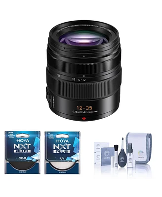 Panasonic Lumix G X Leica Dg Vario-Elmarit 12-35mm f/2.8 Aspherical Lens for Micro Four Thirds Bundle with Hoya 58mm Hmc Cpl and Uv Filters, Cleaning