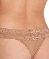 Natori Women's Bliss Perfection Lace Trim One Thong 2-Pack