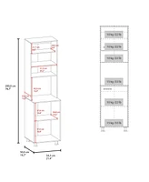 Buckeye Kitchen Pantry with Open Storage and 2 Doors, White