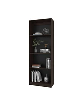 Bear Flat Bookcase with Open Storage and 4 Shelves ,Stained Walnut