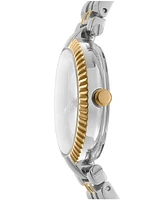 Dkny Women's Essential Glitz Dark Green Dial Gold Two-Tone Stainless Steel Bracelet Watch 30mm