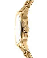 Dkny Women's Brooklyn Midi Gold-Tone Stainless Steel Bracelet Watch, 34mm