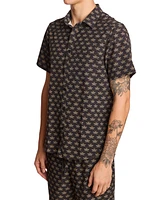 Paisley & Gray Men's Gilby Slim Fit Short Sleeve Printed Button-Front Swim Shirt