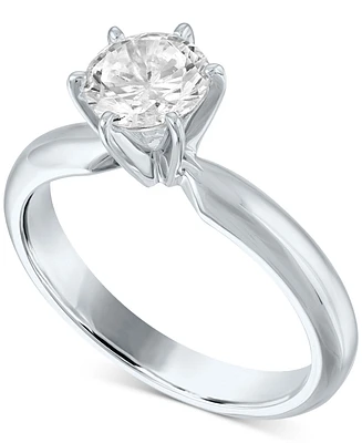 Gia Certified Diamond Solitaire Engagement Ring (1 ct. t.w.) in 14k White Gold