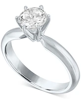 Gia Certified Diamond Solitaire Engagement Ring (1 ct. t.w.) in 14k White Gold