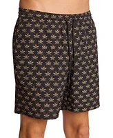 Paisley & Gray Men's Gilligan Printed Drawstring 6" Swim Trunks
