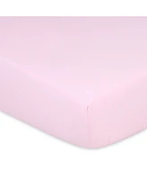 The Peanutshell Fitted Crib Sheet Set, Daisy, 4 Pack