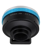 Fotodiox Pro Lens Mount Adapter for Arri Bayonet (Arri-b) Mount Lens to C-Mount (1" Screw Mount) Cine & Cctv Camera Body