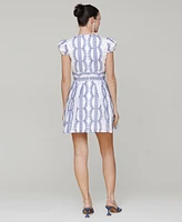 Avec Les Filles Women's Cotton Eyelet Fit & Flare Dress