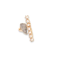 Sohi Women's Gold Plated Party Designer Stone Ring