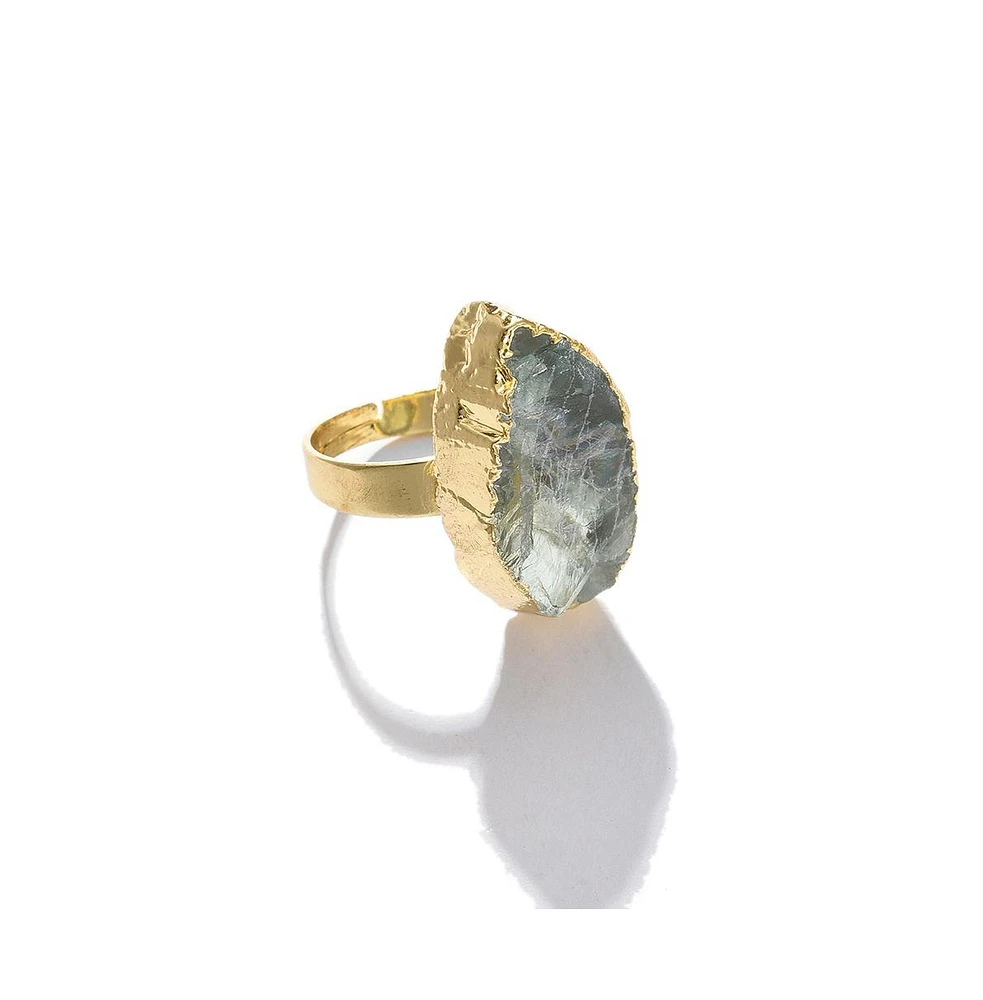 Sohi Women's Teardrop Stone Cocktail Ring