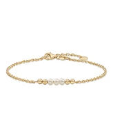 Devata Freshwater Pearl Chain Bracelet in 14K Gold, 6.5 in adj to 7.5 in