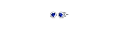 Classy Cubic Zirconia Round Halo Stud Earrings