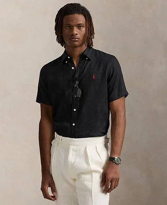 Polo Ralph Lauren Men's Short-Sleeve Linen Button-Up