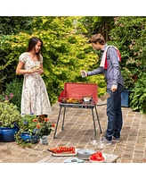 2-in-1 Gas Camping Grill and Stove with 4 Detachable Legs