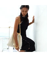 Colette Macrame Beach Bag In Off-White