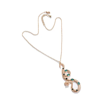 Sohi Women's Snakehead Pendant Necklace