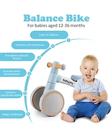 Costway Baby Balance Bikes w/4 Wheels for 12-36 Months Mini Bike