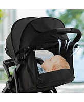 Costway Baby Jogging Stroller Jogger Travel System w/Adjustable Canopy for Newborn