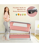 Costway Baby Bed Side Crib Portable Adjustable Travel Sleeper Bassinet