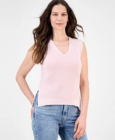 Nautica Jeans Women's Pleated V Neck Sweater