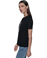 Karl Lagerfeld Paris Women's Perfume Logo Graphic T-Shirt